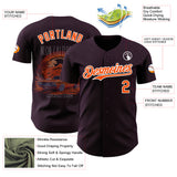 Custom Purple Orange-White Americana Road Trip Authentic Baseball Jersey