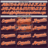 Custom Purple Orange-White Americana Road Trip Authentic Baseball Jersey