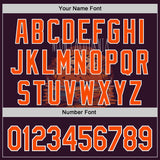 Custom Purple Orange-White Americana Road Trip Authentic Baseball Jersey