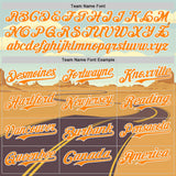 Custom Blue Bay Orange-White Route 66 Desert Americana Road Trip Authentic Baseball Jersey