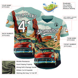 Custom Green White-Black Route 66 Americana Road Trip Authentic Baseball Jersey