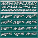 Custom Midnight Green White-Black Route 66 Americana Road Trip Authentic Baseball Jersey