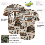 Custom  City Cream White-Black West Cowboy Americana Road Trip Authentic Baseball Jersey