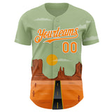 Custom Green Bay Orange-White Desert Americana Road Trip Authentic Baseball Jersey
