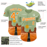 Custom Green Bay Orange-White Desert Americana Road Trip Authentic Baseball Jersey