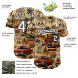 Custom Brown White-Black Route 66 Americana Road Trip Authentic Baseball Jersey