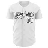 Custom White-Black Route 66 Americana Road Trip Authentic Baseball Jersey