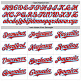 Custom White Red-Blue Route 66 Americana Road Trip Authentic Baseball Jersey