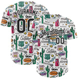 Custom White-Black Route 66 Americana Road Trip Authentic Baseball Jersey