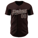 Custom Brown-White West Coast Americana Road Trip Authentic Baseball Jersey