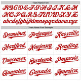Custom White-Red Route 66 Highway Americana Road Trip Authentic Baseball Jersey