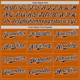 Custom Texas Orange Brown-White Route 66 Americana Road Trip Authentic Baseball Jersey