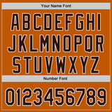 Custom Texas Orange Brown-White Route 66 Americana Road Trip Authentic Baseball Jersey