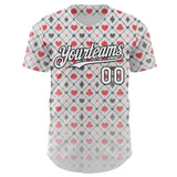 Custom White-Black Las Vegas Poker Club Authentic Baseball Jersey