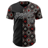 Custom Black-White Las Vegas Poker Club Authentic Baseball Jersey