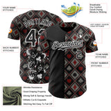 Custom Black-White Las Vegas Poker Club Authentic Baseball Jersey