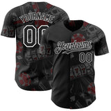 Custom Black-White Las Vegas Poker Club Authentic Baseball Jersey