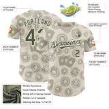 Custom Cream Olive-White Las Vegas Poker Club Authentic Baseball Jersey