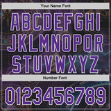 Custom Black Purple-White Las Vegas Poker Club Authentic Baseball Jersey