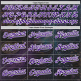Custom Black Purple-White Las Vegas Poker Club Authentic Baseball Jersey