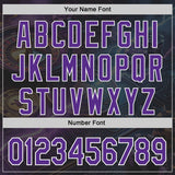 Custom Black Purple-White Las Vegas Poker Club Authentic Baseball Jersey