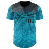 Custom Black-Lakes Blue Las Vegas Poker Club Authentic Baseball Jersey