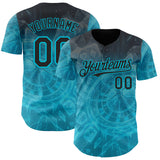 Custom Black-Lakes Blue Las Vegas Poker Club Authentic Baseball Jersey
