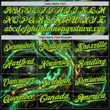 Custom Black-Neon Green Las Vegas Poker Club Authentic Baseball Jersey