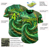 Custom Green Neon Green-Black Las Vegas Poker Club Authentic Baseball Jersey