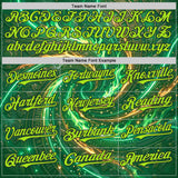 Custom Green Neon Green-Black Las Vegas Poker Club Authentic Baseball Jersey