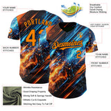 Custom Black Bay Orange-Blue Las Vegas Poker Club Authentic Baseball Jersey