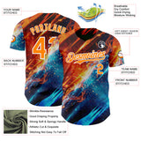 Custom Black Bay Orange Blue-White Las Vegas Poker Club Authentic Baseball Jersey