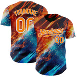 Custom Black Bay Orange Blue-White Las Vegas Poker Club Authentic Baseball Jersey
