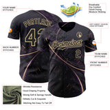 Custom Purple Black-Vegas Gold Las Vegas Poker Club Authentic Baseball Jersey