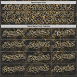 Custom Black-Vegas Gold Las Vegas Poker Club Authentic Baseball Jersey