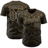 Custom Black-Vegas Gold Las Vegas Poker Club Authentic Baseball Jersey