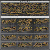 Custom Black-Old Gold Las Vegas Poker Club Authentic Baseball Jersey