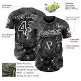 Custom Gray Black-White Las Vegas Poker Club Authentic Baseball Jersey