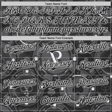 Custom Gray Black-White Las Vegas Poker Club Authentic Baseball Jersey