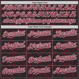 Custom Black Crimson-White Las Vegas Poker Club Authentic Baseball Jersey