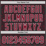 Custom Black Crimson-White Las Vegas Poker Club Authentic Baseball Jersey