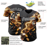 Custom Black-White Las Vegas Poker Club Authentic Baseball Jersey