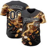 Custom Black-White Las Vegas Poker Club Authentic Baseball Jersey