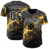 Custom Black-White Las Vegas Poker Club Authentic Baseball Jersey