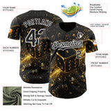 Custom Black-White Las Vegas Poker Club Authentic Baseball Jersey