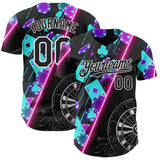 Custom Black-White Las Vegas Poker Club Authentic Baseball Jersey