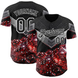 Custom Black-White Las Vegas Poker Club Authentic Baseball Jersey
