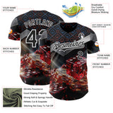 Custom Black-White Las Vegas Poker Club Authentic Baseball Jersey