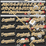 Custom Black Old Gold-White Las Vegas Poker Club Authentic Baseball Jersey