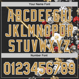 Custom Black Old Gold-White Las Vegas Poker Club Authentic Baseball Jersey